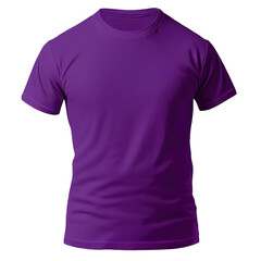 A transparent, editable purple t-shirt template. Perfect for textile design, includes a blank plain template for mock-up and layout. Ideal for creating custom
