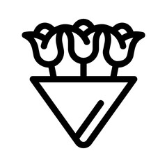 bouquet icon or logo isolated sign symbol vector illustration - high quality black style vector icons