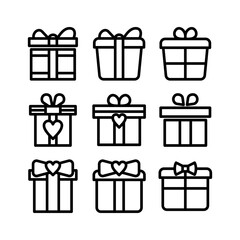 gift icon or logo isolated sign symbol vector illustration - high quality black style vector icons