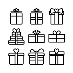 gift icon or logo isolated sign symbol vector illustration - high quality black style vector icons