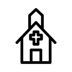 church icon or logo isolated sign symbol vector illustration - high quality black style vector icons