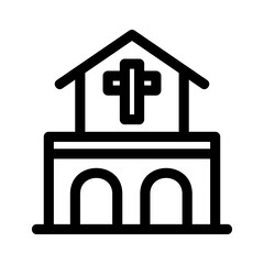 church icon or logo isolated sign symbol vector illustration - high quality black style vector icons