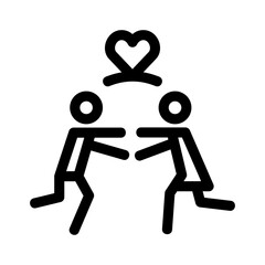 dating icon or logo isolated sign symbol vector illustration - high quality black style vector icons