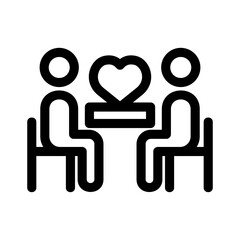 dating icon or logo isolated sign symbol vector illustration - high quality black style vector icons
