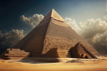 Pyramids of Anciant Age. Genarative AI - obrazy, fototapety, plakaty