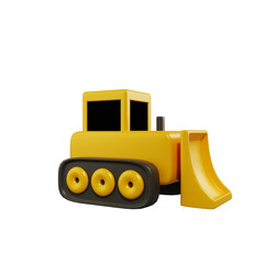 Bulldozer 3D Icon
