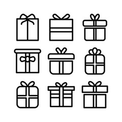 gift icon or logo isolated sign symbol vector illustration - high quality black style vector icons