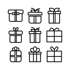 gift icon or logo isolated sign symbol vector illustration - high quality black style vector icons