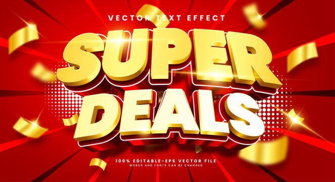 Super deals 3d editable vector text style effect, suitable for promotion product name