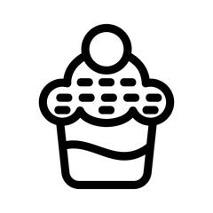 muffin icon or logo isolated sign symbol vector illustration - high quality black style vector icons