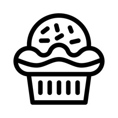 muffin icon or logo isolated sign symbol vector illustration - high quality black style vector icons