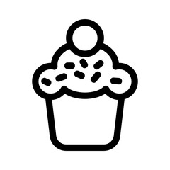 muffin icon or logo isolated sign symbol vector illustration - high quality black style vector icons