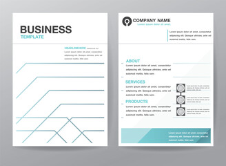 Technology Business Flyer or Cover Design with Blue line background Design Template
