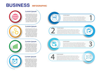 Business process graph, step to success diagram and chart illustration infographic vector Stock Illustration.