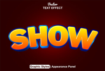 show text effect with graphic style and editable