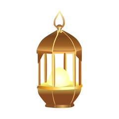 realistic gold vintage islamic lantern vector illustration in trendy style, from ramadan icons collection. Editable graphic resources for many purposes.