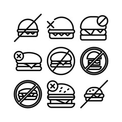 burgers icon or logo isolated sign symbol vector illustration - high quality black style vector icons