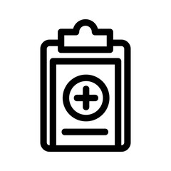 medical report icon or logo isolated sign symbol vector illustration - high quality black style vector icons