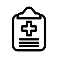 medical report icon or logo isolated sign symbol vector illustration - high quality black style vector icons
