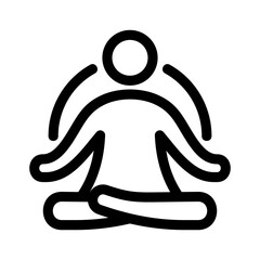 meditation icon or logo isolated sign symbol vector illustration - high quality black style vector icons
