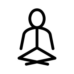 meditation icon or logo isolated sign symbol vector illustration - high quality black style vector icons