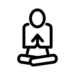 meditation icon or logo isolated sign symbol vector illustration - high quality black style vector icons