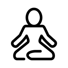 meditation icon or logo isolated sign symbol vector illustration - high quality black style vector icons