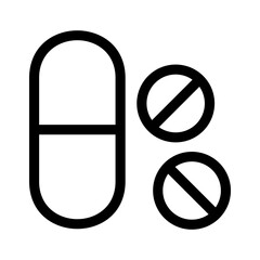 Obraz premium pills icon or logo isolated sign symbol vector illustration - high quality black style vector icons