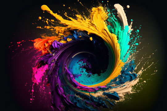 abstract background - a colorful cyclone - generative ai