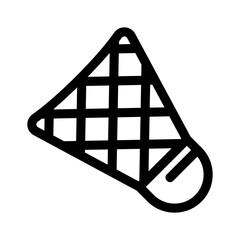 shuttlecock icon or logo isolated sign symbol vector illustration - high quality black style vector icons