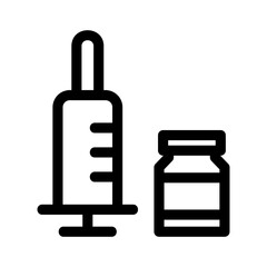 Obraz premium syringe icon or logo isolated sign symbol vector illustration - high quality black style vector icons