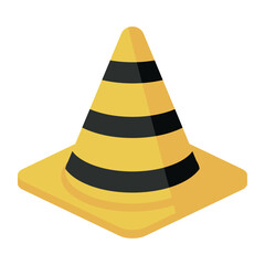 cone caution icon