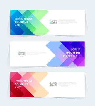 Geometric banner design with Vector presentation template.