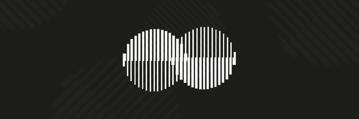 Abstract dark black Geometric banner design background.