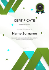 Modern certificate design in professional style.