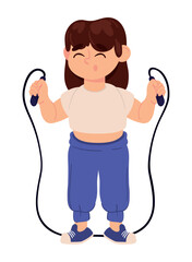 woman with jump rope