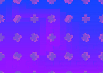 Fototapeta na wymiar 3D background wallpaper with gradient geometric cross shapes.