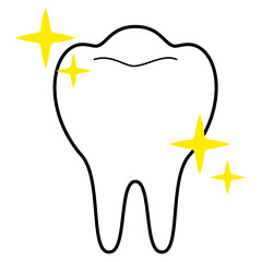 キラキラと輝く健康な歯