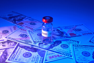 Covid vaccine vial booster shot flu sickness cost money currency