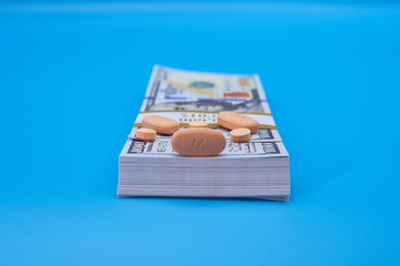 Opioid crisis drugs pills prescription medication and money