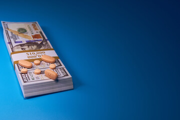 Opioid crisis drugs pills prescription medication and money