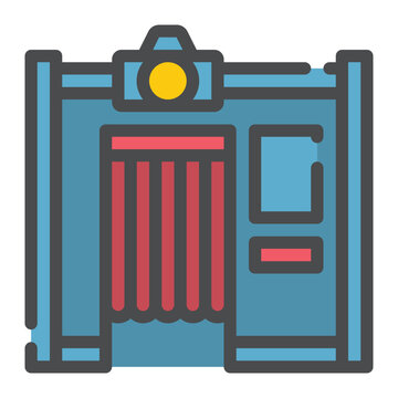 photo booth line icon