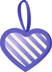 set of heart decorations