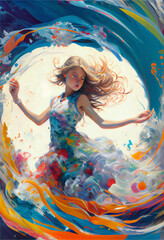 beautiful white astronaut 