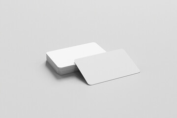 3D Render of Rounded Business Card - Good for Mockup