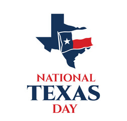 Obraz na płótnie Canvas National Texas Day. February 1. Vector Illustration.