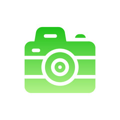 camera flat gradient icon