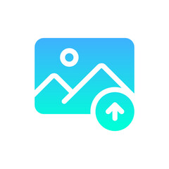 file upload flat gradient icon