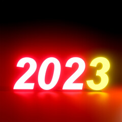 2023 glowing background.