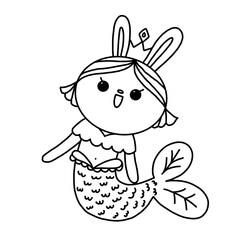 rabbit mermaid	
